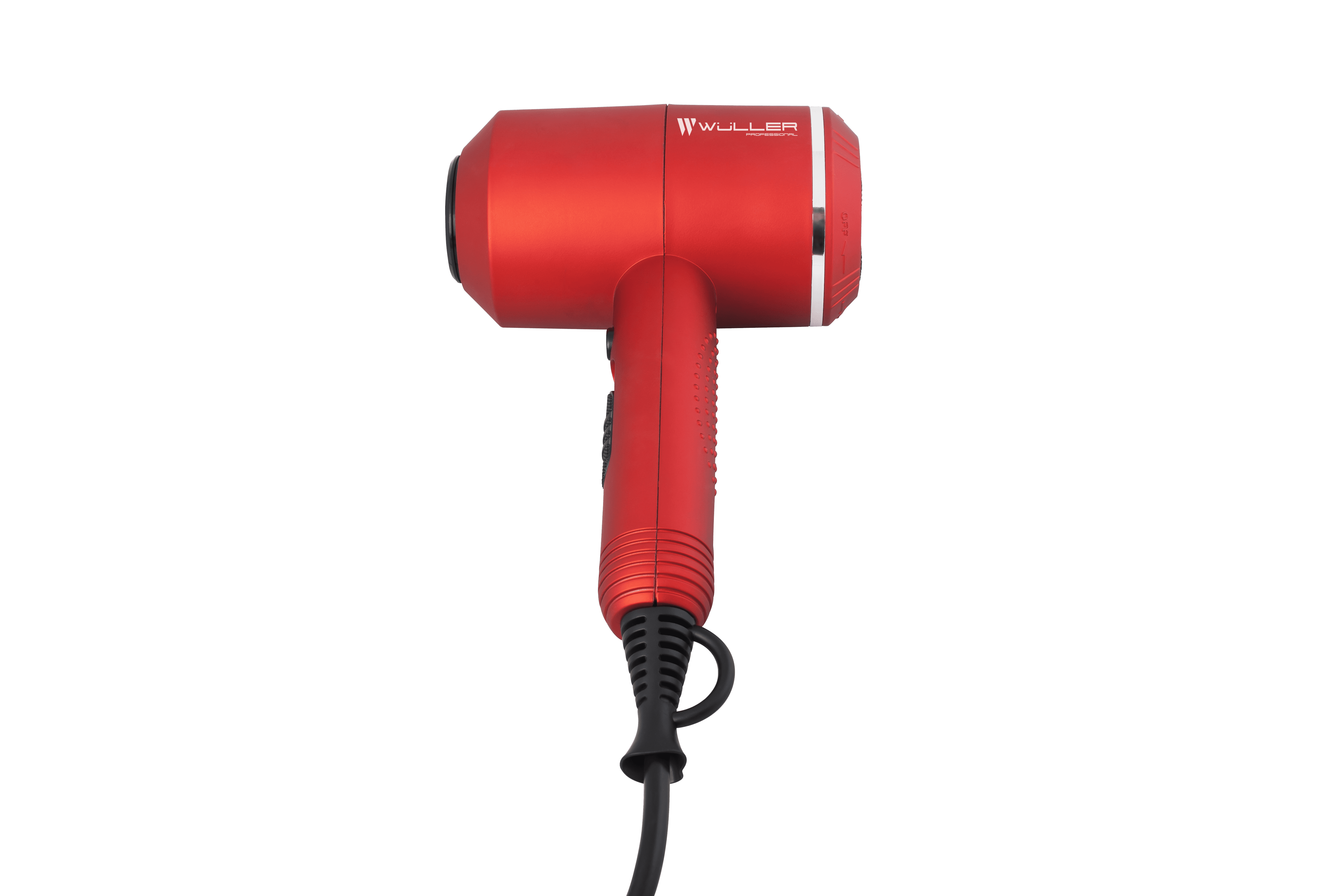 Фен Wuller Harvey, красный, c диффузором, IONIC, 2000W, кноп. спер. + 2 насадки + дифф.  (WF.421RD)