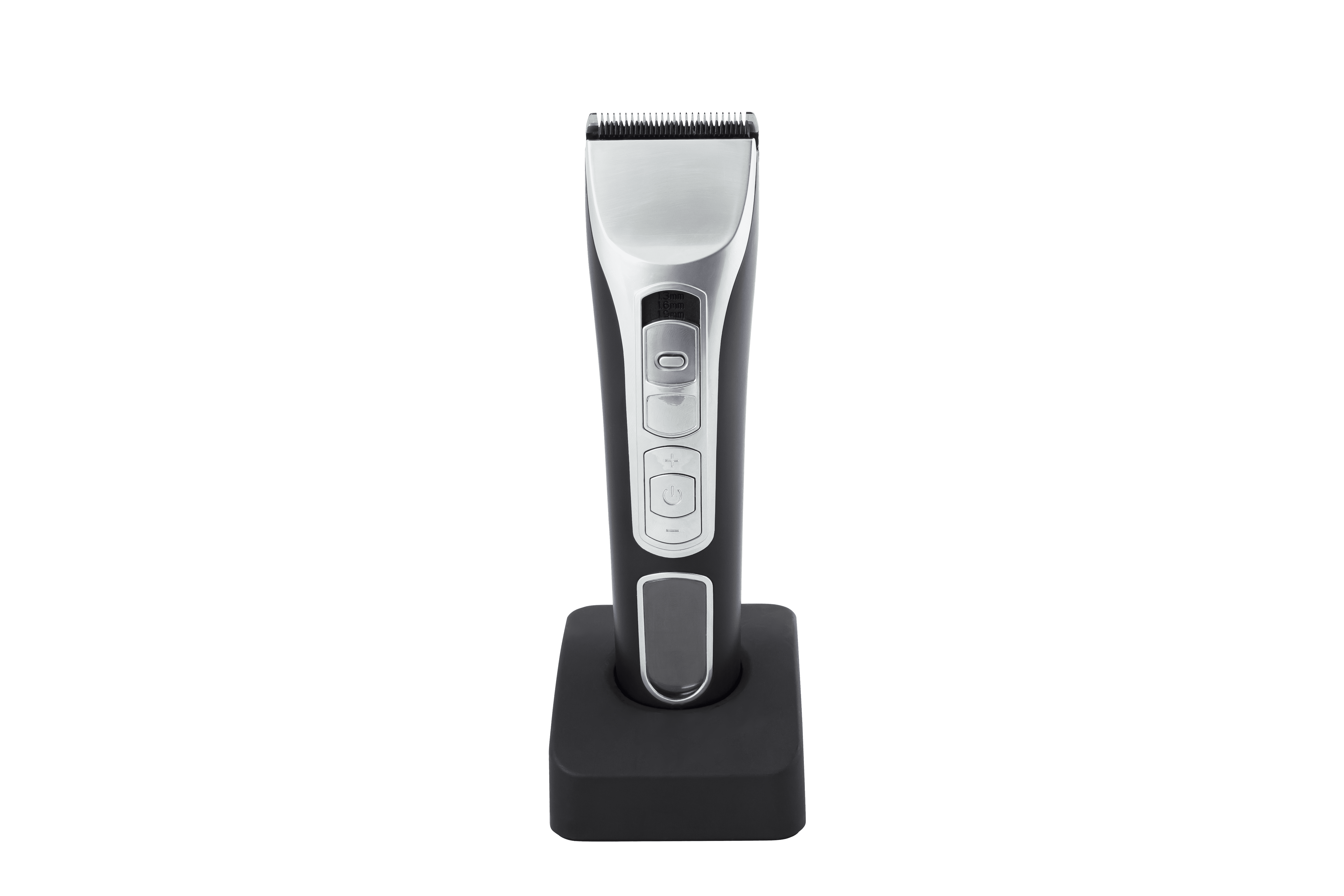 Машинка Wuller Maven, LED, аккум./сеть, серебряная, титан. нож 45 мм (1-1,9 мм)+насадки (3/6;9/12 мм), 15W   (WM.511)